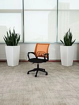 Кресло VB_Echair-396 (LT) сетка/ткань оранжевый пластик