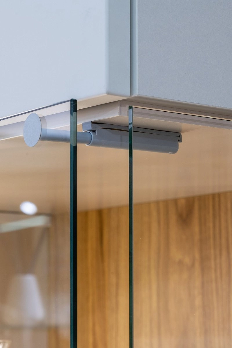 Шкаф-витрина правый в.2134 (беж) др.ручки