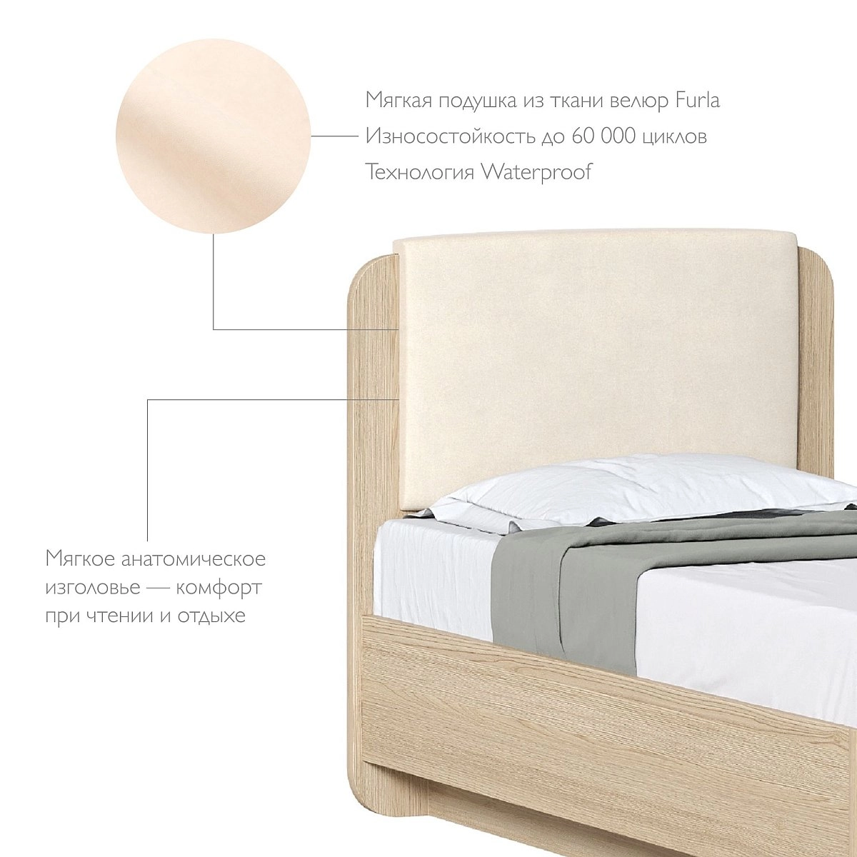 Кровать односпальная 90х200 Шарм,Некст