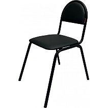 Стул Ичэйр 00С Серна каркас черный, к/з черный 201