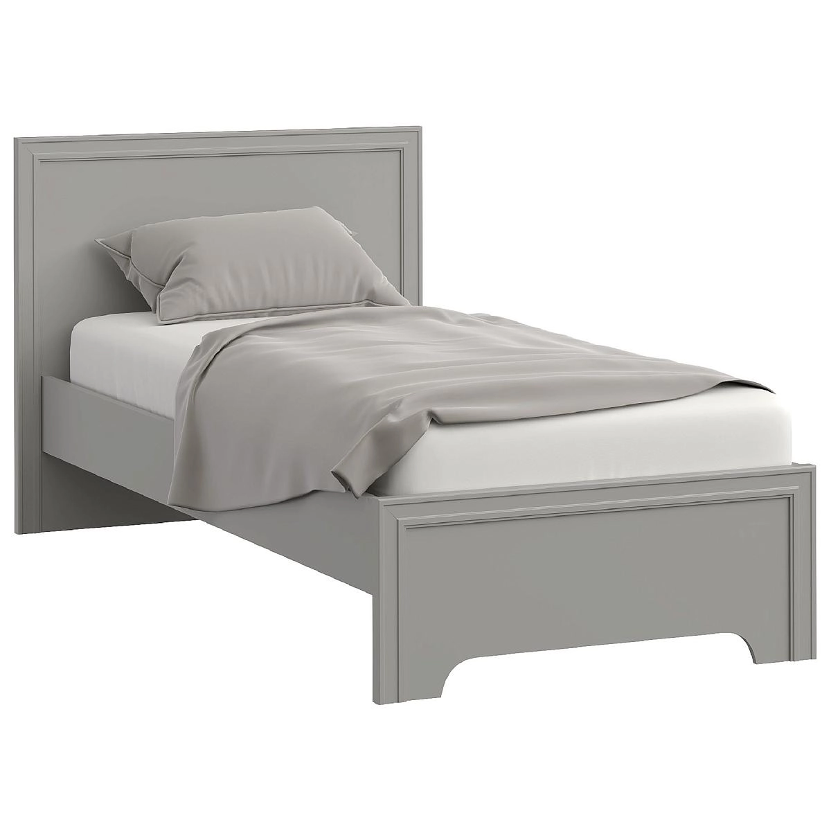 Кровать односпальная 90х200 Montreal серый