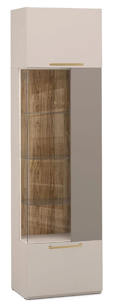 Шкаф-витрина левый в.2134 (мокко) др.ручки