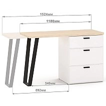 Комод Rimini белая со столом