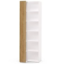 Шкаф переходный со стеллажом Сохо белая