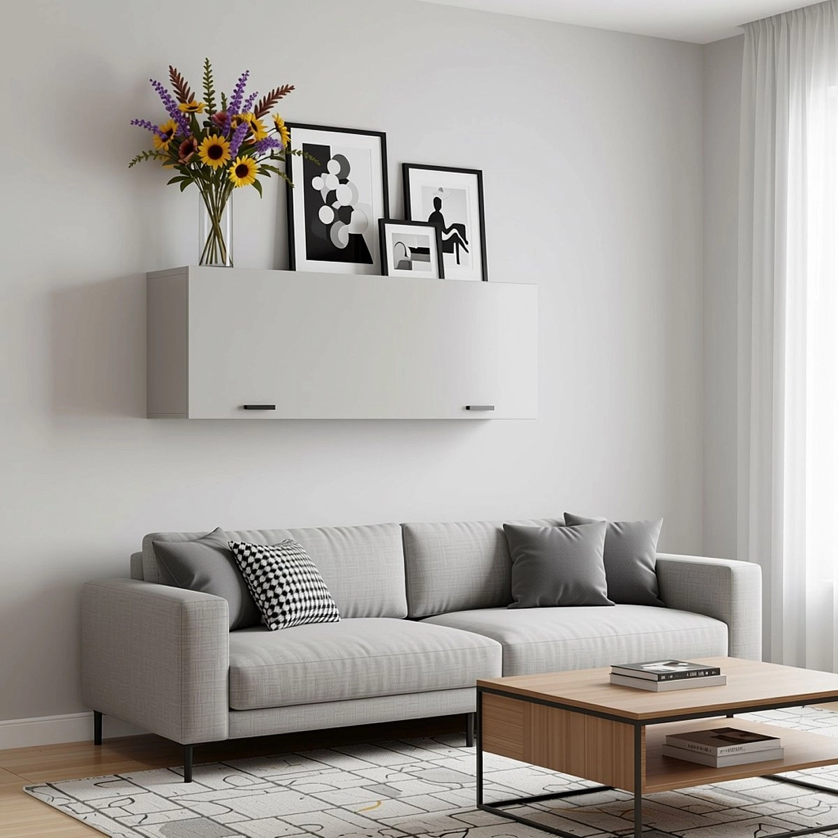 Секция навесная Chelsea серая