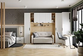 Секция для кровати Rimini белая 180, кровати-дивана