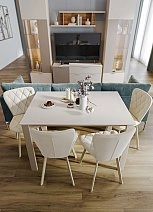 Шкаф-витрина одностворчатый Сохо беж