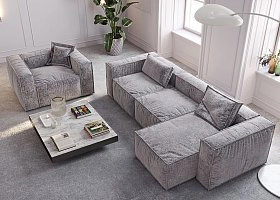 Диван Brioche Memori компактный угловой пр\лев FIRST без подушек