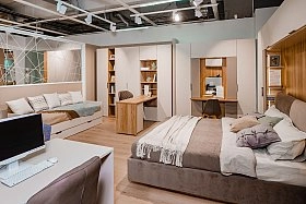 Стол письменный Soho беж со стеллажом