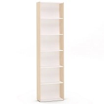 Стеллаж прямой Челси,Римини белая торцевой