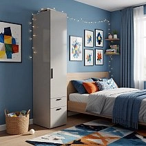 Шкаф одностворчатый Chelsea серая