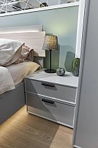 Кровать двуспальная Chelsea,Rimini серая с подъемным механизмом 180х200