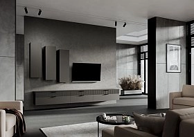 Тумба навесная под телевизор Soho графит