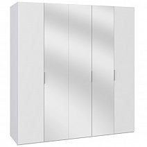 Шкаф пятистворчатый Soho белая с зеркалами