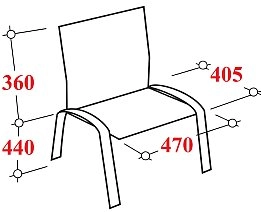 Стул UA_EChair Rio(ИЗО/ISO) хром к/з черный V-4