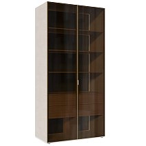 Шкаф-витрина двухстворчатый Аликанте со светильниками