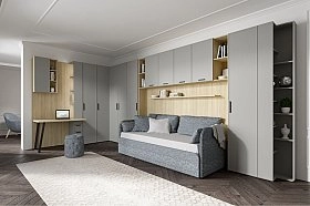 Секция для кровати Rimini серая 180, кровати-дивана