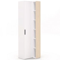 Шкаф переходный со стеллажом Rimini белая