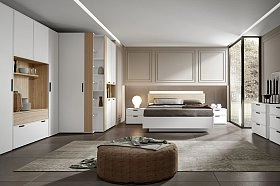 Кровать двуспальная Chelsea,Rimini белая с подъемным механизмом 180х200