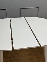 Стол Kenner 1000 K, белый(золото)/стекло белое сатин