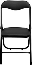 Стул складной КО_ искожа черный РС 04, каркас черный