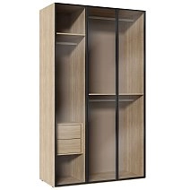Шкаф трехстворчатый Некст со стеклом