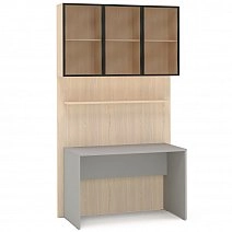 Стол, панель Y1E, секция H1B стекл., полки щит.