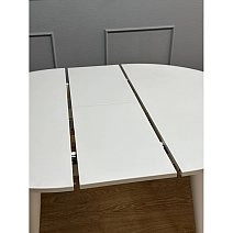 Стол Kenner 1000 K, белый(золото)/стекло белое сатин