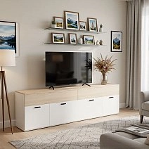 Тумба ТВА 3ящ., 2дв. дл.2076 (туя)+2полки стек.YHB