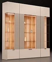 Шкаф-витрина одностворчатый Сохо беж