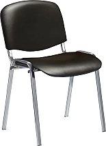 Стул UA_EChair Rio(ИЗО/ISO) хром к/з черный V-4