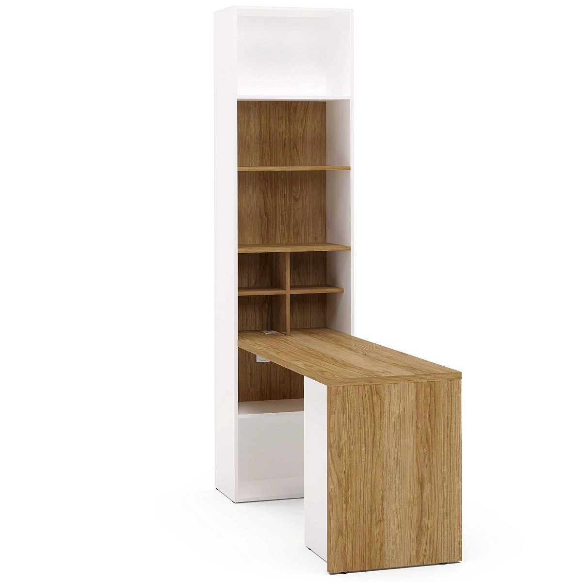 Стол письменный Soho белая со стеллажом