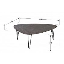 Стол журнальный Престон серый бетон