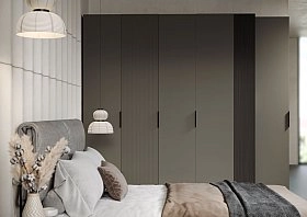 Шкаф переходный со стеллажом Сохо графит