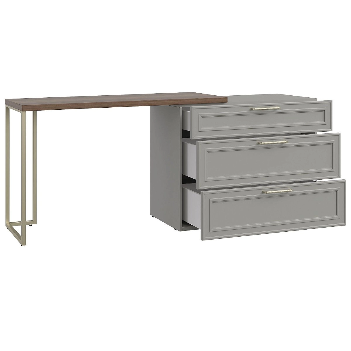 Комод Montreal серый со столом