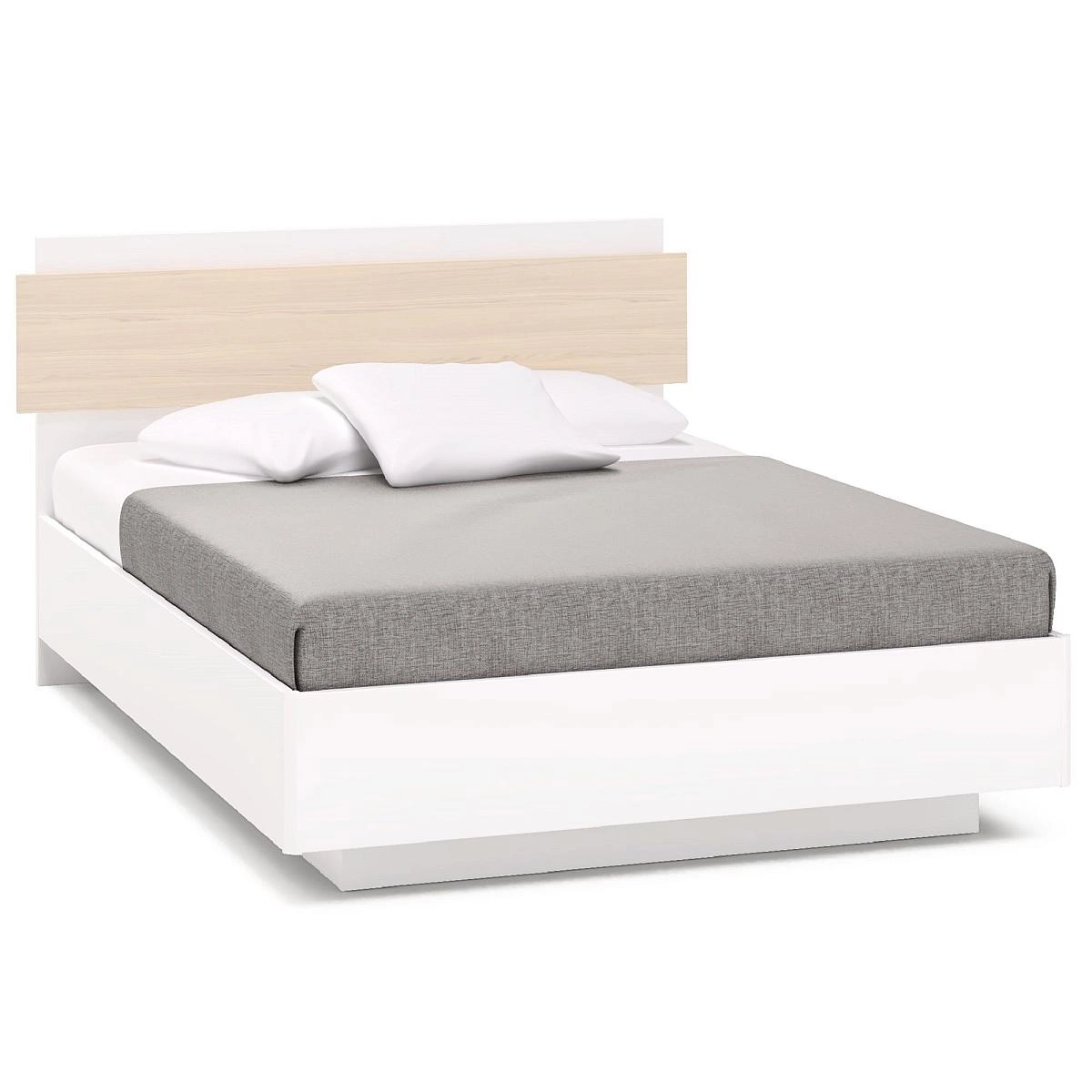 Кровать полутораспальная 140х200 Челси,Римини белая с подъемным механизмом