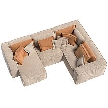 Диван Brioche Memori Premier+ П-образный с широкими подлокотниками