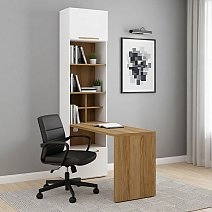Стол письменный правый со стеллажом G7E (др.ручки)