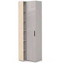 Шкаф переходный со стеллажом Челси серая