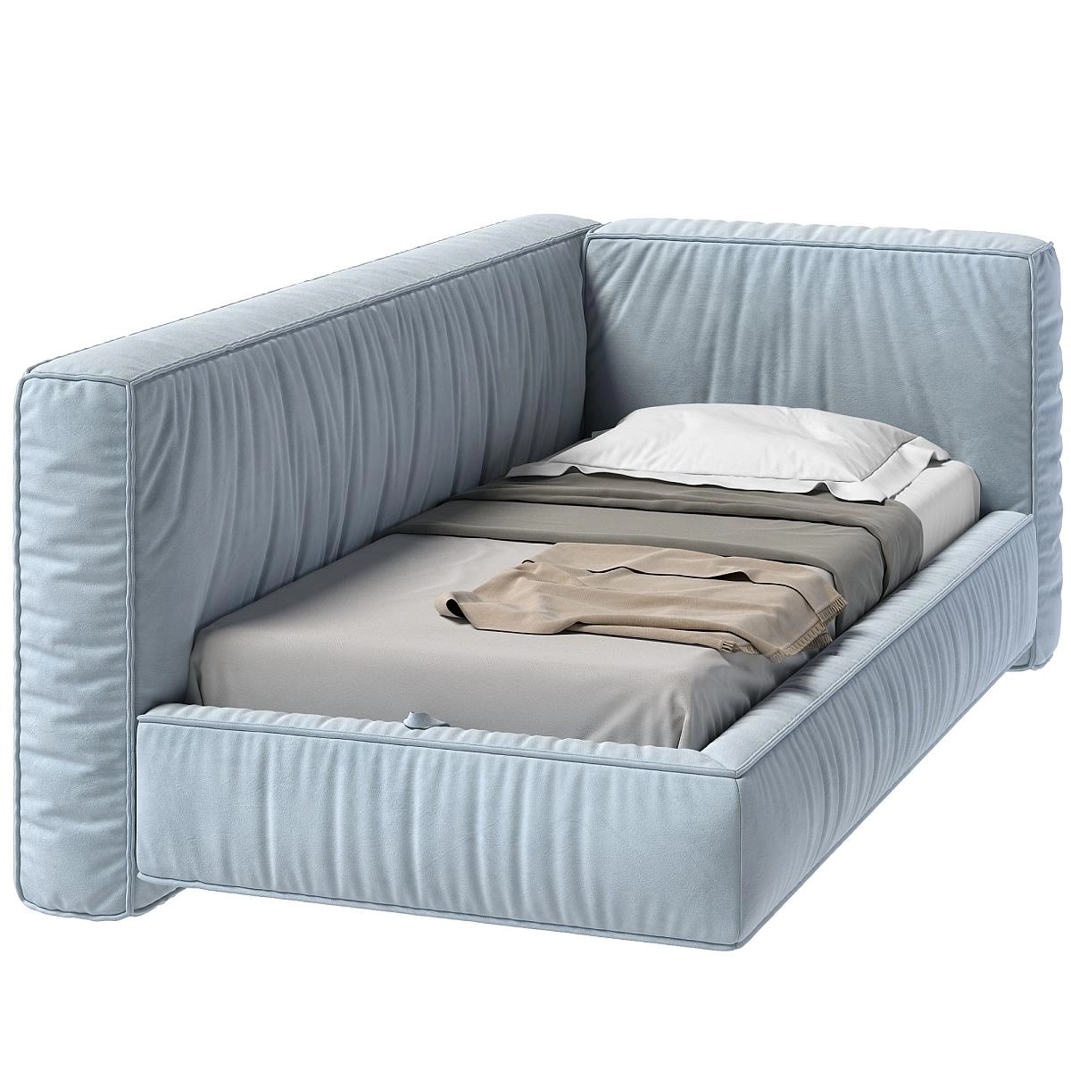 Кровать односпальная Brioche Optimum угловая левая с подъемным механизмом 90х200