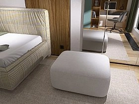 Кровать двуспальная Brioche Basic угловая правая с подъемным механизмом 160х200