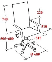 Кресло VT_Chairman 600LT чер.пласт экопремиум черный