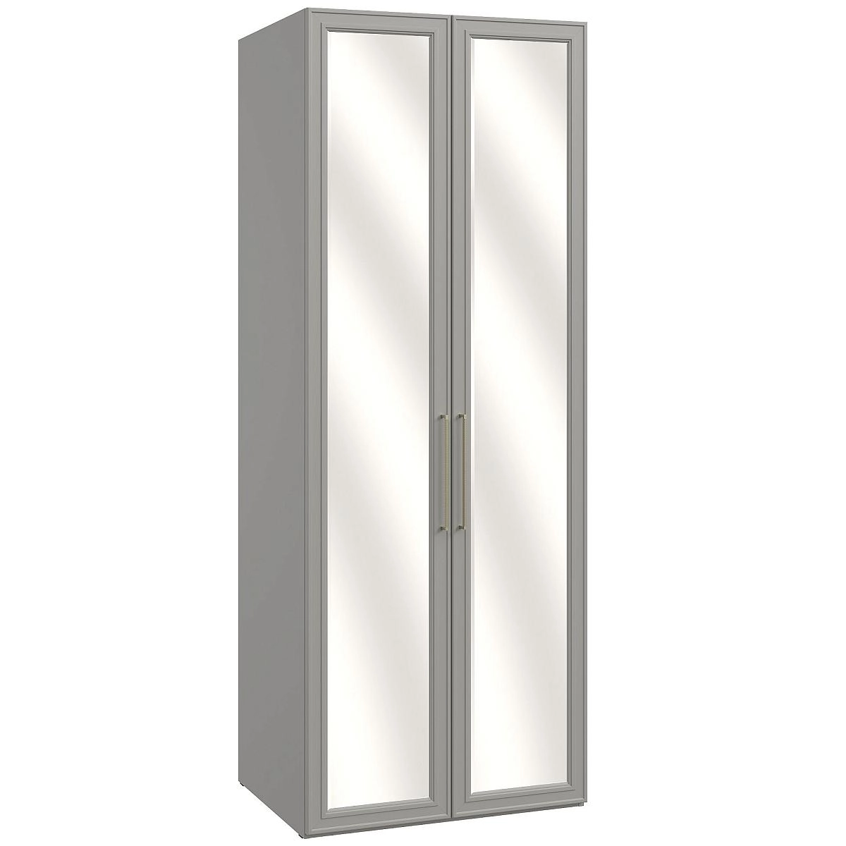 Шкаф двухстворчатый Монреаль серый с зеркалами