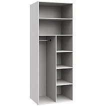 Шкаф двухстворчатый Монреаль белый с зеркалами