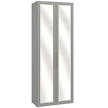 Шкаф двухстворчатый Монреаль серый с зеркалами