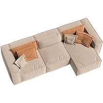Диван Brioche Premier+ угловой пр\лев с широкими подлокотниками