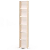 Стеллаж прямой Челси,Римини белая торцевой