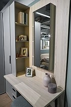 Стол туалетный Rimini серая с зеркальной секцией