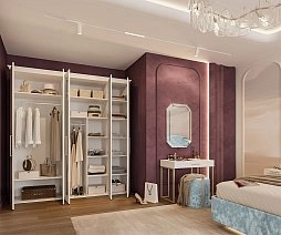 Шкаф двухстворчатый Монреаль беж с зеркалами