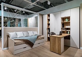 Шкаф двухстворчатый Сохо беж